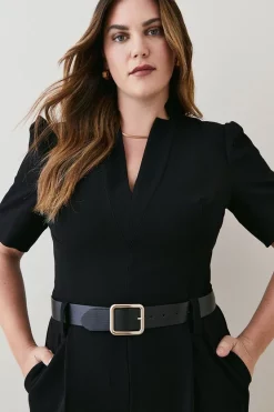 Best reviews of 🔔 Karen Millen Plus Size Structured Crepe Forever Jumpsuit - black ✨ -Occasionwear Popular Store bkk06914 black xl 1