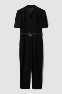 Best reviews of 🔔 Karen Millen Plus Size Structured Crepe Forever Jumpsuit - black ✨ -Occasionwear Popular Store bkk06914 black xl 3