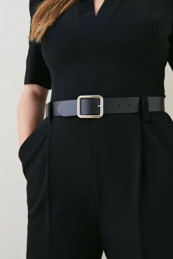 Best reviews of 🔔 Karen Millen Plus Size Structured Crepe Forever Jumpsuit - black ✨ -Occasionwear Popular Store bkk06914 black xl 4