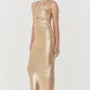 Promo 😉 Karen Millen Metallic Bandage Maxi 👗 Dress - gold 🌟 -Occasionwear Popular Store bkk06966 gold xl