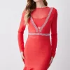 Discount 🛒 Karen Millen Bandage Cut Out Detail Flippy Hem Mini 👗 Dress - coral 🥰 -Occasionwear Popular Store bkk06968 coral xl