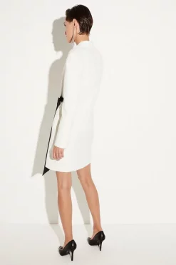 Discount 👏 Karen Millen Satin Tux Tie Side Mini 👗 Dress 🤩 -Occasionwear Popular Store bkk06972 mono xl 4