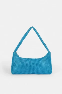 Deals ✔️ Karen Millen Diamante Rhinestone Slouch Shoulder Bag 💯 -Occasionwear Popular Store bkk07036 blue xl 1