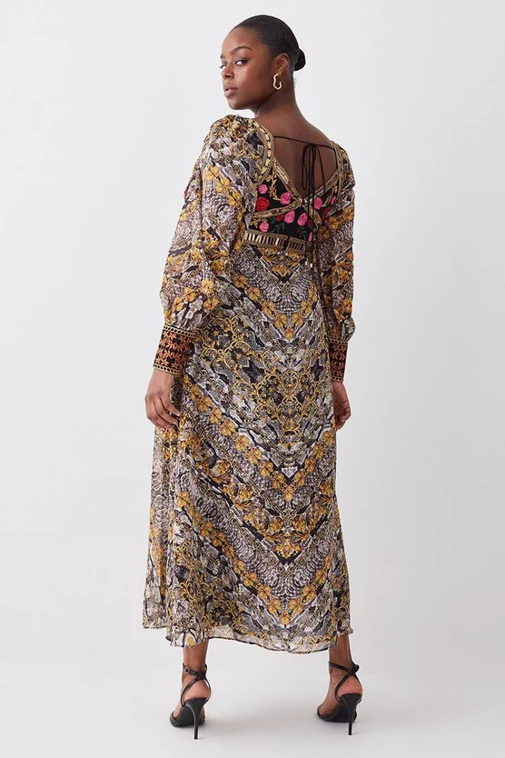 Outlet ๐ฅ Karen Millen Plus Size Baroque Embroidered And Bead Midi ๐ Dress - multi โญ 5 Outlet ๐ฅ Karen Millen Plus Size Baroque Embroidered And Bead Midi ๐ Dress - multi โญ - Image 3