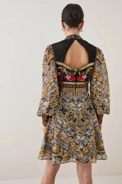 Coupon ✔️ Karen Millen Petite Baroque Embroidered & Bead Mini 👗 Dress - multi 😍 -Occasionwear Popular Store bkk07044 multi xl 2