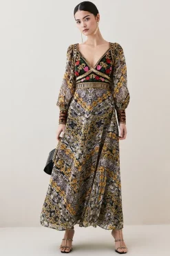 Wholesale ๐ Karen Millen Petite Baroque Embroidered & Bead Midi ๐ Dress - multi ๐ฏ