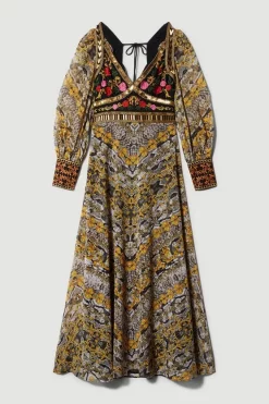 Wholesale ๐ Karen Millen Petite Baroque Embroidered & Bead Midi ๐ Dress - multi ๐ฏ 11 Wholesale ๐ Karen Millen Petite Baroque Embroidered & Bead Midi ๐ Dress - multi ๐ฏ -Occasionwear Popular Store bkk07045 multi xl 3