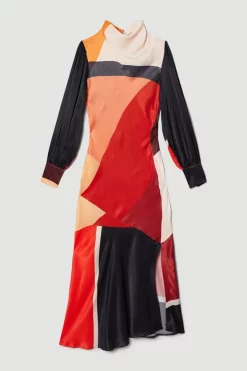 Best reviews of 🔥 Karen Millen Draped Stretch Satin Colour Block Midi 👗 Dress - orange 🌟 12 Best reviews of 🔥 Karen Millen Draped Stretch Satin Colour Block Midi 👗 Dress - orange 🌟 -Occasionwear Popular Store bkk07059 orange xl 3