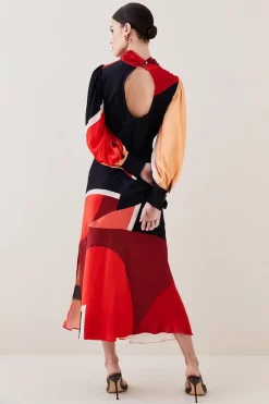 Best reviews of 🔥 Karen Millen Draped Stretch Satin Colour Block Midi 👗 Dress - orange 🌟 14 Best reviews of 🔥 Karen Millen Draped Stretch Satin Colour Block Midi 👗 Dress - orange 🌟 -Occasionwear Popular Store bkk07059 orange xl 5