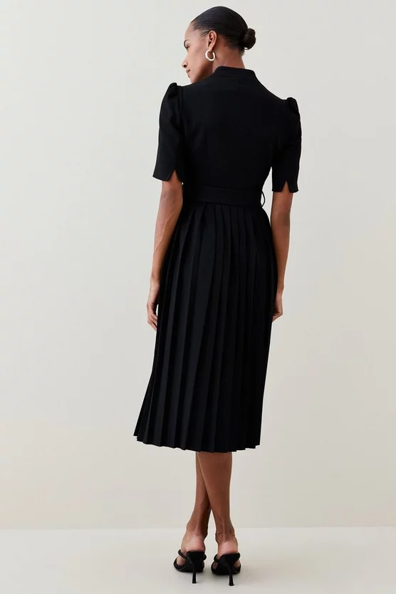 Brand new 👏 Karen Millen Tall Structure Crepe Forever Pleat Midi 👗 Dress 😉 5 Brand new 👏 Karen Millen Tall Structure Crepe Forever Pleat Midi 👗 Dress 😉 - Image 3