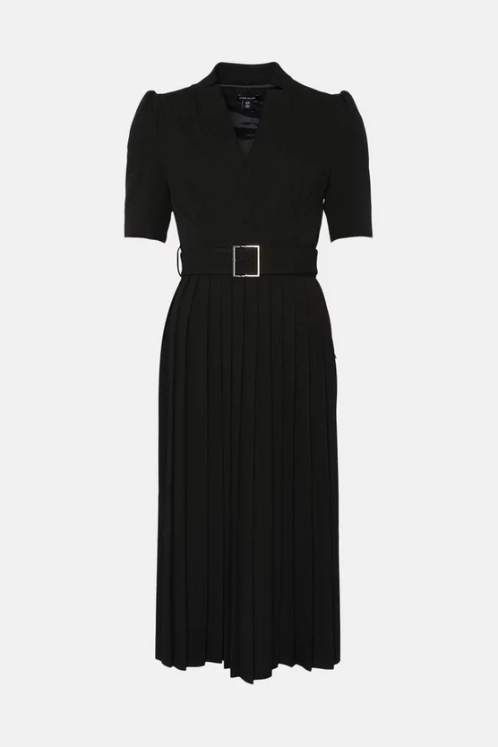 Brand new 👏 Karen Millen Tall Structure Crepe Forever Pleat Midi 👗 Dress 😉 7 Brand new 👏 Karen Millen Tall Structure Crepe Forever Pleat Midi 👗 Dress 😉 - Image 5