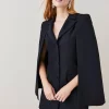 Best Sale ⭐ Karen Millen Clean Tailored Cape Blazer Mini 👗 Dress 🧨