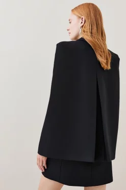 Best Sale โญ Karen Millen Clean Tailored Cape Blazer Mini ๐ Dress ๐งจ 11 Best Sale โญ Karen Millen Clean Tailored Cape Blazer Mini ๐ Dress ๐งจ -Occasionwear Popular Store bkk07073 black xl 2