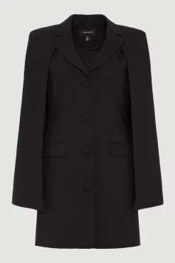 Best Sale โญ Karen Millen Clean Tailored Cape Blazer Mini ๐ Dress ๐งจ 12 Best Sale โญ Karen Millen Clean Tailored Cape Blazer Mini ๐ Dress ๐งจ -Occasionwear Popular Store bkk07073 black xl 3