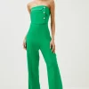 Buy ✔️ Karen Millen Compact Stretch Viscose Bandeau Jumpsuit - green 🛒 -Occasionwear Popular Store bkk07074 green xl
