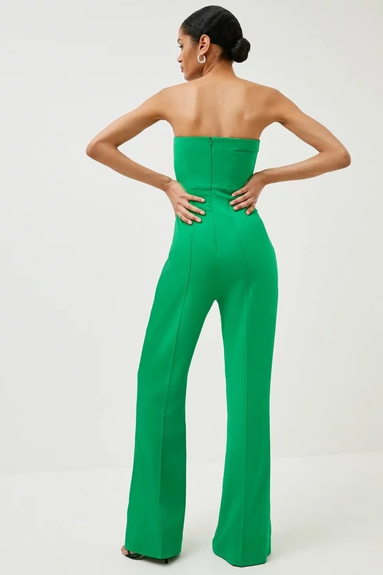 Buy โ๏ธ Karen Millen Compact Stretch Viscose Bandeau Jumpsuit - green ๐ 5 Buy โ๏ธ Karen Millen Compact Stretch Viscose Bandeau Jumpsuit - green ๐ - Image 3