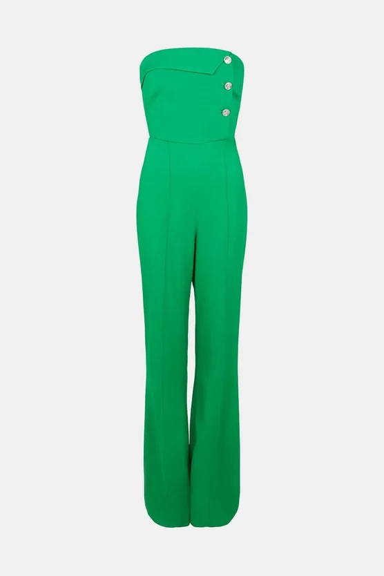 Buy โ๏ธ Karen Millen Compact Stretch Viscose Bandeau Jumpsuit - green ๐ 6 Buy โ๏ธ Karen Millen Compact Stretch Viscose Bandeau Jumpsuit - green ๐ - Image 4