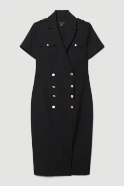 Brand new 👏 Karen Millen Tailored Double Breasted Tux Midi 👗 Dress 🎁 -Occasionwear Popular Store bkk07082 black xl 3