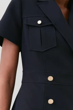 Brand new 👏 Karen Millen Tailored Double Breasted Tux Midi 👗 Dress 🎁 -Occasionwear Popular Store bkk07082 black xl 4