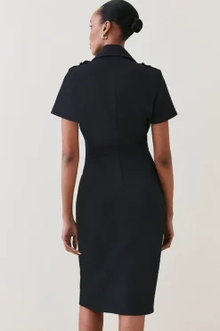 Brand new 👏 Karen Millen Tailored Double Breasted Tux Midi 👗 Dress 🎁 -Occasionwear Popular Store bkk07082 black xl 5