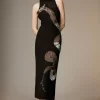 Cheap 🌟 Karen Millen British Museum Serpent Embellished Midi 👗 Dress - black 🎁 -Occasionwear Popular Store bkk07148 black xl