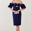 Coupon โ๏ธ Karen Millen Italian Structured Satin Bardot Pencil Midi ๐ Dress - navy ๐ 2 Coupon โ๏ธ Karen Millen Italian Structured Satin Bardot Pencil Midi ๐ Dress - navy ๐ -Occasionwear Popular Store bkk07151 navy xl