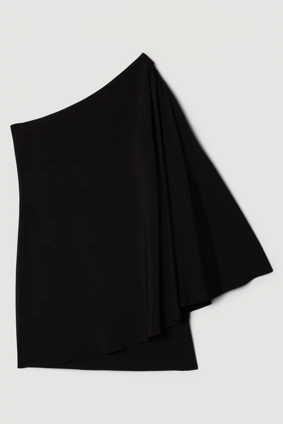 New ๐ Karen Millen Compact Viscose One Shoulder Cape Mini ๐ Dress ๐ 6 New ๐ Karen Millen Compact Viscose One Shoulder Cape Mini ๐ Dress ๐ - Image 4