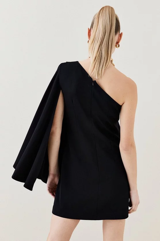 New ๐ Karen Millen Compact Viscose One Shoulder Cape Mini ๐ Dress ๐ 7 New ๐ Karen Millen Compact Viscose One Shoulder Cape Mini ๐ Dress ๐ - Image 5