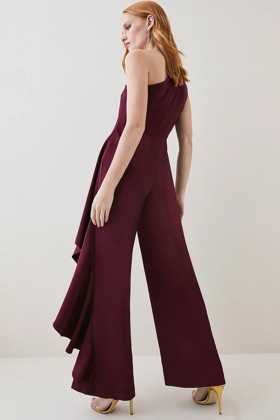 New ๐ Karen Millen Compact Viscose One Shoulder Ruffle Jumpsuit โจ 5 New ๐ Karen Millen Compact Viscose One Shoulder Ruffle Jumpsuit โจ - Image 3