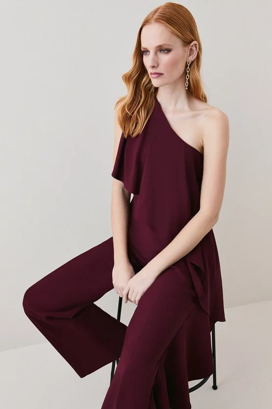 New ๐ Karen Millen Compact Viscose One Shoulder Ruffle Jumpsuit โจ 7 New ๐ Karen Millen Compact Viscose One Shoulder Ruffle Jumpsuit โจ - Image 5