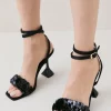 Promo π Karen Millen Satin Sequin Flare Detail Heel - black β 2 Promo π Karen Millen Satin Sequin Flare Detail Heel - black β -Occasionwear Popular Store bkk07179 black xl