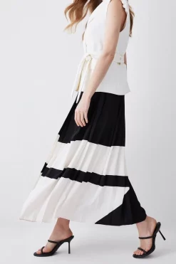 Discount 🧨 Karen Millen Mono Tailored And Pleat Belted Midi 👗 Dress 👍 -Occasionwear Popular Store bkk07180 mono xl 4