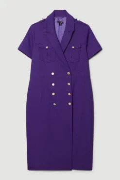 Discount ๐ Karen Millen Plus Size Tailored Double Breasted Tux Midi ๐ Dress - purple ๐ 10 Discount ๐ Karen Millen Plus Size Tailored Double Breasted Tux Midi ๐ Dress - purple ๐ -Occasionwear Popular Store bkk07239 purple xl 3