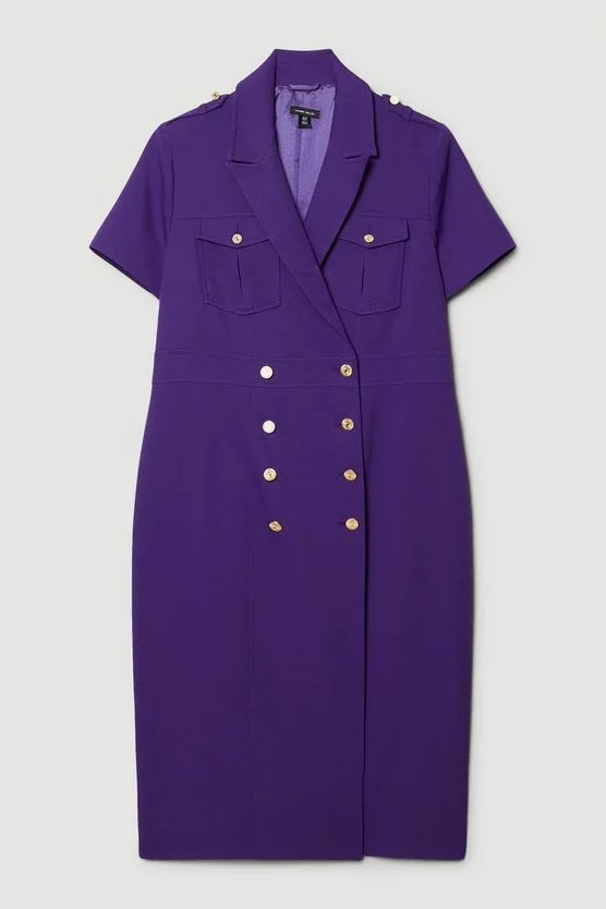 Discount ๐ Karen Millen Plus Size Tailored Double Breasted Tux Midi ๐ Dress - purple ๐ 6 Discount ๐ Karen Millen Plus Size Tailored Double Breasted Tux Midi ๐ Dress - purple ๐ - Image 4