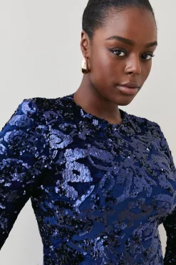 Best reviews of ⭐ Karen Millen Plus Size Velvet Sequinned Fluted Woven Mini 👗 Dress - navy ⌛ 10 Best reviews of ⭐ Karen Millen Plus Size Velvet Sequinned Fluted Woven Mini 👗 Dress - navy ⌛ -Occasionwear Popular Store bkk07269 navy xl 1