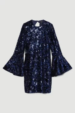 Best reviews of ⭐ Karen Millen Plus Size Velvet Sequinned Fluted Woven Mini 👗 Dress - navy ⌛ 12 Best reviews of ⭐ Karen Millen Plus Size Velvet Sequinned Fluted Woven Mini 👗 Dress - navy ⌛ -Occasionwear Popular Store bkk07269 navy xl 3