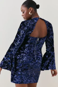 Best reviews of ⭐ Karen Millen Plus Size Velvet Sequinned Fluted Woven Mini 👗 Dress - navy ⌛ 13 Best reviews of ⭐ Karen Millen Plus Size Velvet Sequinned Fluted Woven Mini 👗 Dress - navy ⌛ -Occasionwear Popular Store bkk07269 navy xl 4