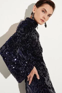 Top 10 😍 Karen Millen Velvet Sequinned Woven Mini 👗 Dress - navy 🥰 10 Top 10 😍 Karen Millen Velvet Sequinned Woven Mini 👗 Dress - navy 🥰 -Occasionwear Popular Store bkk07273 navy xl 1