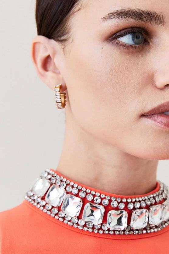 Wholesale ๐ Karen Millen Petite Crystal Embellished Woven Mini ๐ Dress - red ๐ 4 Wholesale ๐ Karen Millen Petite Crystal Embellished Woven Mini ๐ Dress - red ๐ - Image 2