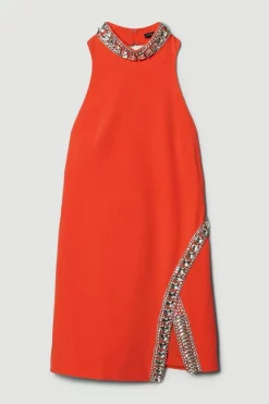 Wholesale ๐ Karen Millen Petite Crystal Embellished Woven Mini ๐ Dress - red ๐ 11 Wholesale ๐ Karen Millen Petite Crystal Embellished Woven Mini ๐ Dress - red ๐ -Occasionwear Popular Store bkk07281 red xl 3