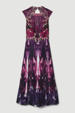 Best Pirce ๐ Karen Millen Metallic Guipure Lace Mirrored Pleat Midi ๐ Dress - purple ๐งจ 11 Best Pirce ๐ Karen Millen Metallic Guipure Lace Mirrored Pleat Midi ๐ Dress - purple ๐งจ -Occasionwear Popular Store bkk07287 purple xl 3