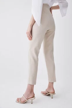 Best deal 🎉 Karen Millen Compact Essential Slim Leg Trouser 🔥 -Occasionwear Popular Store bkk07325 beige xl 4