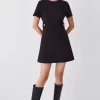 Cheapest 👍 Karen Millen Compact Essential A Line Mini 👗 Dress 🔔 -Occasionwear Popular Store bkk07326 black xl