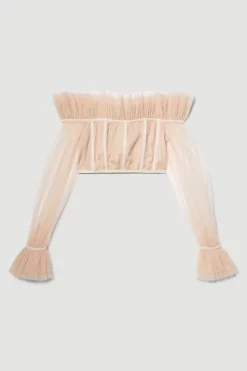 Coupon 🧨 Karen Millen Lydia Millen Corset Detail Tulle Woven Bardot Top - neutral 🥰 12 Coupon 🧨 Karen Millen Lydia Millen Corset Detail Tulle Woven Bardot Top - neutral 🥰 -Occasionwear Popular Store bkk07368 neutral xl 4
