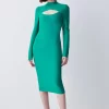 Brand new 🧨 Karen Millen Bandage Cut Out Detail Midi 👗 Dress - green 🧨 -Occasionwear Popular Store bkk07372 green xl