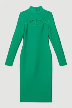 Brand new 🧨 Karen Millen Bandage Cut Out Detail Midi 👗 Dress - green 🧨 -Occasionwear Popular Store bkk07372 green xl 3