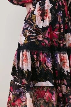 Cheap 👏 Karen Millen Plus Size Floral Mix Lace & Embroidery Maxi 👗 Dress ⭐ -Occasionwear Popular Store bkk07377 floral xl 2