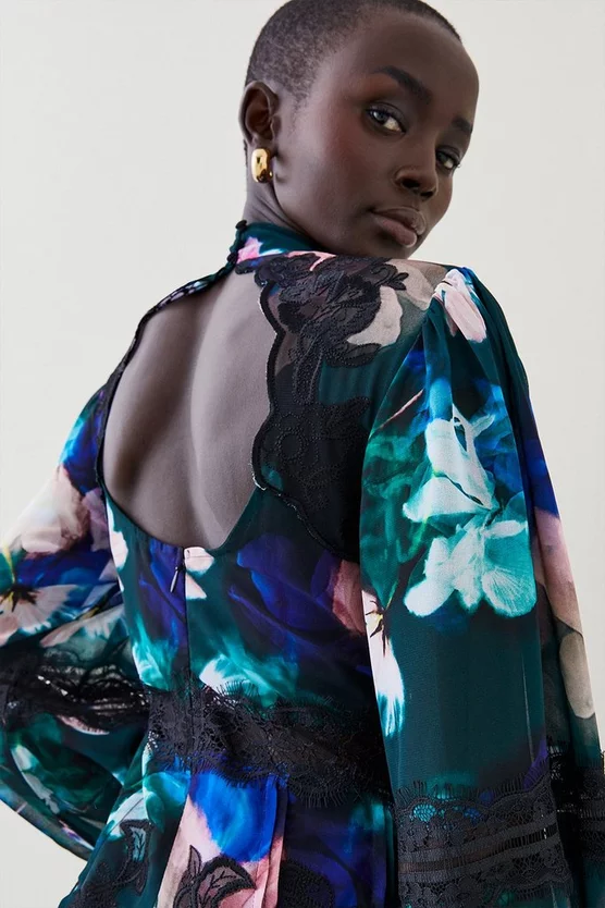 Best deal ๐คฉ Karen Millen Neon Floral Mix Lace & Embroidery Maxi ๐ Dress ๐ 7 Best deal ๐คฉ Karen Millen Neon Floral Mix Lace & Embroidery Maxi ๐ Dress ๐ - Image 5