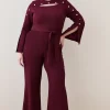 Discount ⭐ Karen Millen Plus Size Compact Viscose Stud Sleeve Wide Leg Jumpsuit - red 😉 2 Discount ⭐ Karen Millen Plus Size Compact Viscose Stud Sleeve Wide Leg Jumpsuit - red 😉 -Occasionwear Popular Store bkk07402 red xl