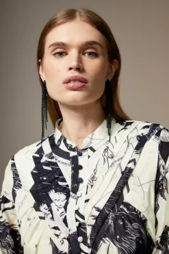 Discount ๐คฉ Karen Millen British Museum Silk Cotton Star Mapped Woven Maxi ๐ Dress - mono ๐ 10 Discount ๐คฉ Karen Millen British Museum Silk Cotton Star Mapped Woven Maxi ๐ Dress - mono ๐ -Occasionwear Popular Store bkk07405 mono xl 2